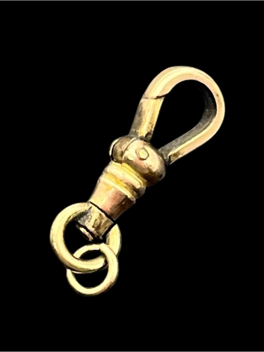 H.F.B. Albert dog clip for pocket watch chain gold tone vintage